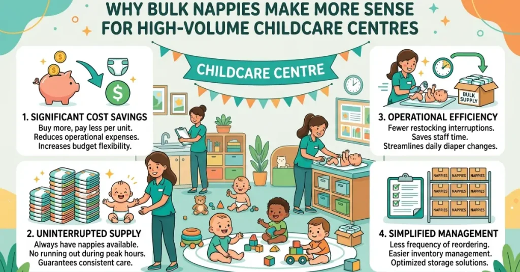 Why Bulk Nappies Make More Sense for Childcare Centres With High Daily Change Volumes Why Bulk Nappies Make More Sense for Childcare Centres