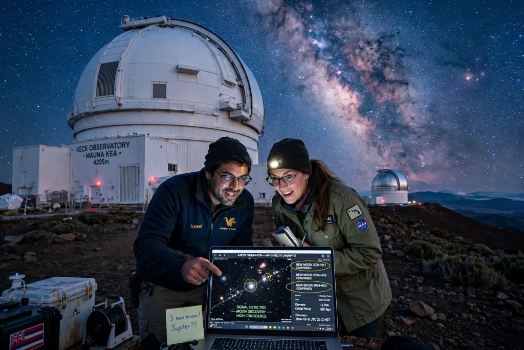 Saturn Gains 128 New Moons: A Discovery Students Can Really Get Behind Telescope observatory at night beneath a starry sky in Hawaii